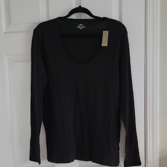 J. Crew Tops - J. Crew Classic Black Long Sleeve Tee